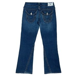 True Religion Jeans Womens Boot Cut Low Rise Medium Wash Denim Joey Size 29